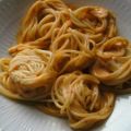 Garnelen in Weißwein -Soße an Spaghetti