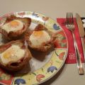 Toastmuffin mit Speck und Ei