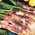 Grüner Spargel, Bacon, Lavendel