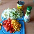 bunter Salat mit Mais