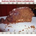 Kuchen: Schoko-Kokos-Lycheekuchen