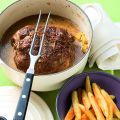 Wildschweinbraten mit Schupfnudeln