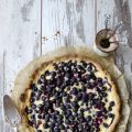 Blaubeer-Tarte mit Crème fraîche-Guss