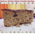 Kuchen: Schoko-Kokos-Cranberrykuchen