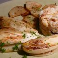 Taschenkrebstatar mit gebratenem Chicoree