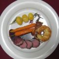 Roastbeef mit Yorkshire Pudding und Honigmöhren