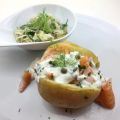 Ofenkartoffel mit Stremllachs und Kohlrabisalat