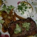 Rumpsteak mit Kraüterbutter,Folienkartoffeln[...]