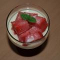 Melone mit Vanille-Soße