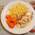 Rahmschnitzel mit Nudeln