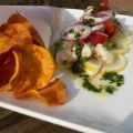 Ceviche vom Steinbeißer und `ne Tüte Chips