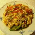 Curry-Reis mit Hähnchen und Paprika