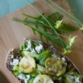 Stulle mit Zucchini, Rucola und Feta