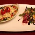 Baby-Lasagne an Blattsalat