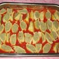 Maultaschen in Paprika-Sugo