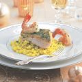 Gebratener Zander auf Safran-Sekt-Risotto