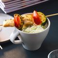 Hähnchen-Gemüse-Spieße mit Zucchini-Tsatsiki