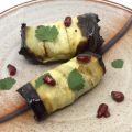 Auberginenröllchen mit Walnussfüllung