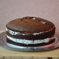 Drei Schichten Schokoladenkuchen mir Oreo[...]