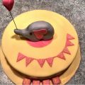 Süße Mädchen Elefanten Tauftorte