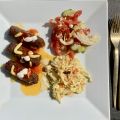Chewapschischi mit Salaten