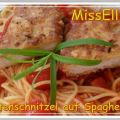 ~ Hauptgericht ~ Putenschnitzel auf Spaghetti