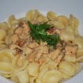 Orecchiette mit Hähnchen-Käse-Sauce