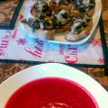 Rote-Bete-Apfel-Suppe mit Pilzcrostini ! Farbe[...]