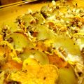 Süßkartoffel-Kartoffel Gratin mit Walnusskruste