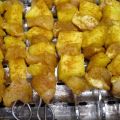 Hähnchen - Ananas - Curry - Spieße