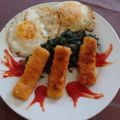 Fischstäbchen mit selbstgemachten Spinat und[...]