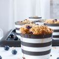 Blaubeer-Käsekuchen Muffins mit Keks Streuseln