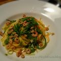 Quellerpesto mit Linguini und Nordseekrabben