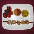 Poularden-Zimtspieße mit Safran-Tomaten, Quinoa[...]