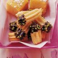 Spritzkuchen mit Schokolade und Pistazien