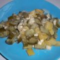 Schmorgurken -Feta-Pfanne