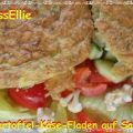 ~ Hauptgericht ~ Kartoffel-Käse-Fladen auf Salat