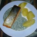 Lachs mit grüner Sauce