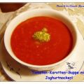 Tomaten-Karotten-Suppe mit Joghurtnockerl