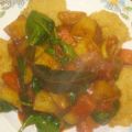 Bunter Gemüse-Curry mit Kichererbsen-Küchlein