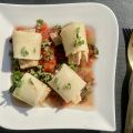 Pasta mit kaltem Tomaten und Thunfisch