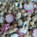 Kichererbsensalat im Frühling / vegetarisch