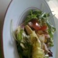 Salat mit Putenschnitzel-Streifen