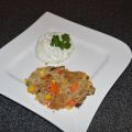 Amaranth Quinoa Puffer mit Mais und Quarkdip