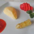 Spargel - Mousse mit Erdbeer - Sauce und[...]
