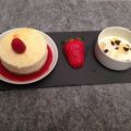 Joghurteis mit süßes Oliven / Käsekuchen mit[...]