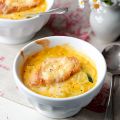 Zwiebel-Lauch-Suppe mit Safran