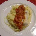 Kabeljau Filet auf ein Spaghettinest mit[...]