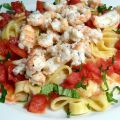 Kaisergranat an Pasta mit Tomaten-Concassée