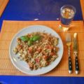 Gemüse: Grünkernpfanne mit Tomaten